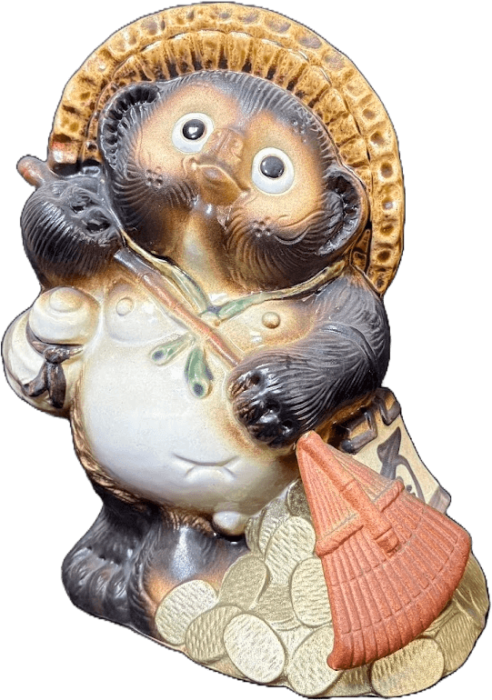 Shigaraki Ware Tanuki (broom) at Taketora Kyoto