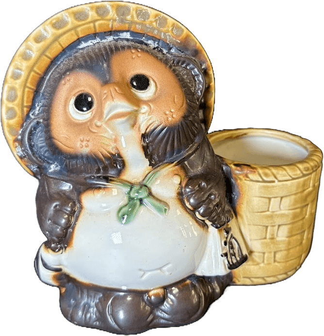 Shigaraki Ware Tanuki (basket) at Taketora Kyoto